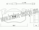 BRZDOV DESTIKY - PEDN PEUGEOT 205      /1983-96 - kliknte pro vt nhled