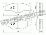 BRZDOV DESTIKY - PEDN VOLKSWAGEN POLO (80)           1990-94 - kliknte pro vt nhled