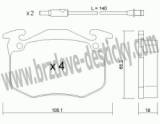 BRZDOV DESTIKY - ZADN RENAULT ALPINE         1973-95 - kliknte pro vt nhled