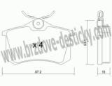 BRZDOV DESTIKY - ZADN SEAT TOLEDO     1991-99 - kliknte pro vt nhled