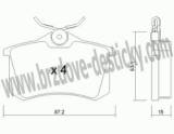 BRZDOV DESTIKY - ZADN VOLKSWAGEN PASSAT (35I)        1988-97 - kliknte pro vt nhled