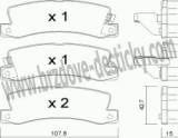 BRZDOV DESTIKY - ZADN TOYOTA CARINA E (T19)               1992-97 - kliknte pro vt nhled