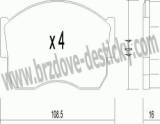 BRZDOV DESTIKY - PEDN NISSAN SUNNY (B12/N13)         1986-91 - kliknte pro vt nhled