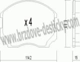 BRZDOV DESTIKY - PEDN MITSUBISHI COLT III (C5)                 1988-92 - kliknte pro vt nhled