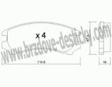 BRZDOV DESTIKY - PEDN NISSAN SUNNY (B12/N13)         1986-91 - kliknte pro vt nhled