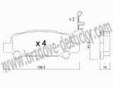 BRZDOV DESTIKY - ZADN SUBARU LEGACY (BE-BH)     1999-03 - kliknte pro vt nhled