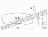 BRZDOV DESTIKY - ZADN TOYOTA LAND CRUISER (J7)    1990-96 - kliknte pro vt nhled