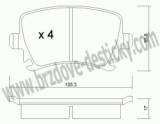 BRZDOV DESTIKY - ZADN VOLKSWAGEN TOURAN              2003- - kliknte pro vt nhled