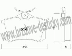 BRZDOV DESTIKY - ZADN FORD GALAXY                1996-00 - kliknte pro vt nhled