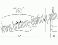 BRZDOV DESTIKY - PEDN RENAULT TWINGO         1993- - kliknte pro vt nhled