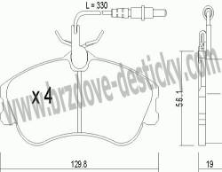 BRZDOV DESTIKY - PEDN PEUGEOT PARTNER  1997-02 - kliknte pro vt nhled