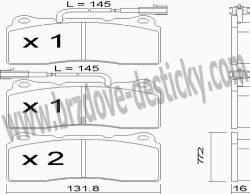 BRZDOV DESTIKY - PEDN ALFA ROMEO 166                   2003- - kliknte pro vt nhled