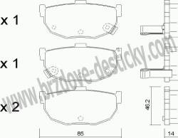 BRZDOV DESTIKY - ZADN KIA CERATO        2004- - kliknte pro vt nhled